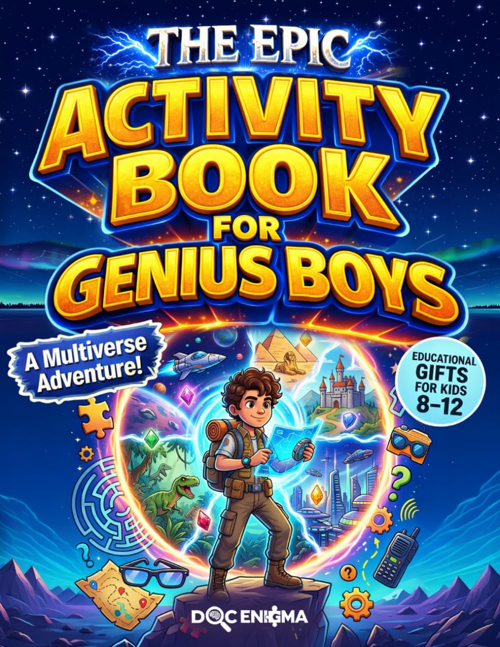 The Epic Activity Book for Genius Boys: A Multiverse Adventure with Fun Brain Games, Logic Puzzles, and Creative Challenges for Smart Young Explorers ... Kids 8-12) (Doc's Activity Books for Kids)