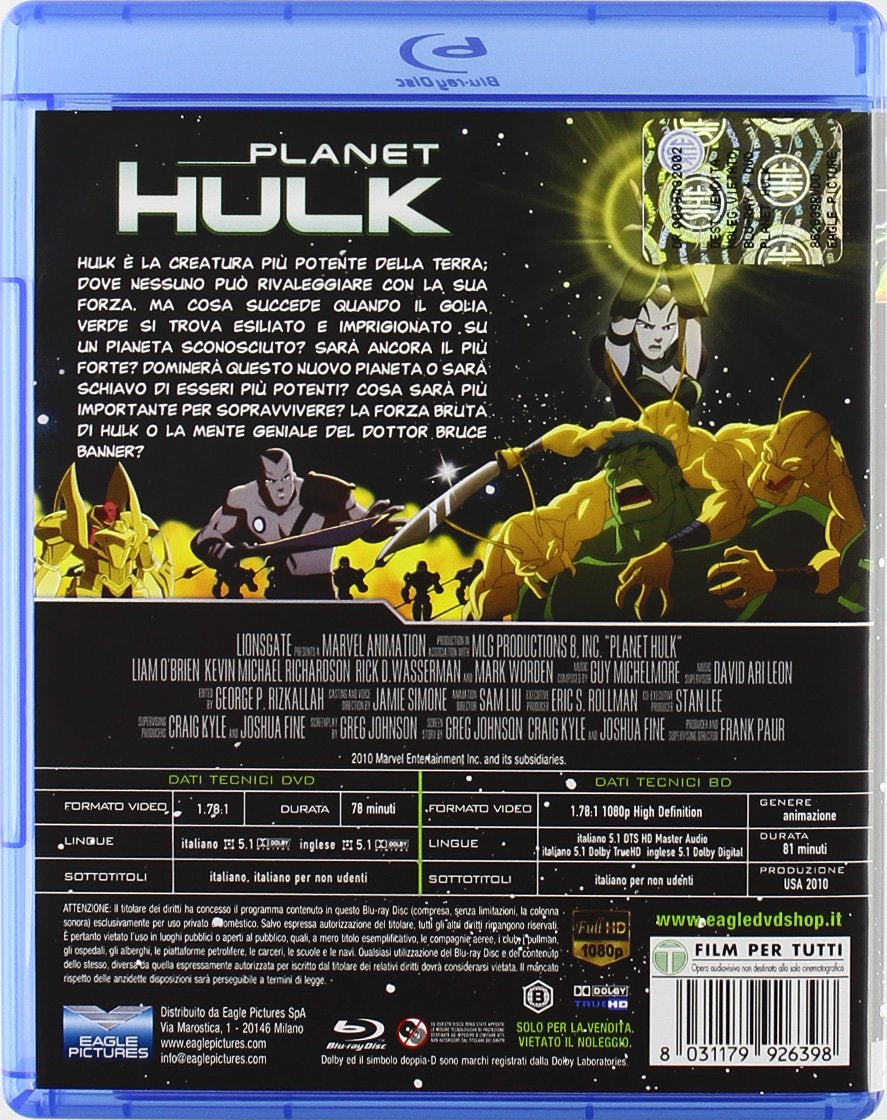 Planet Hulk (Blu-Ray+Dvd)