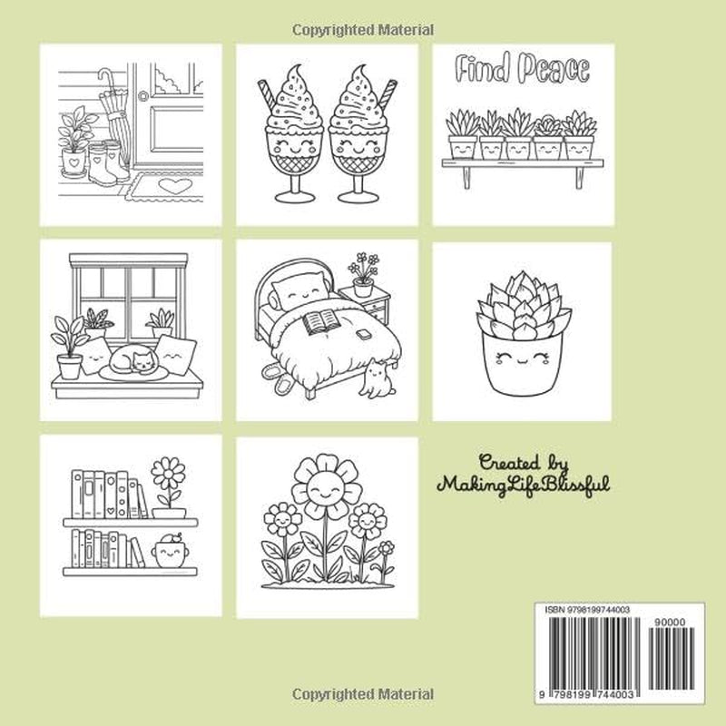 Cozy Life: Calm Coloring Book for Adults and Teens Featuring Comfy Hygge Student Moments For Stress Relief