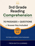 3rd Grade Reading Comprehension Workbook: Engaging Stories, Vocabulary, Writing Questions, and Skill-Building Practice for Kids Ages 8–9