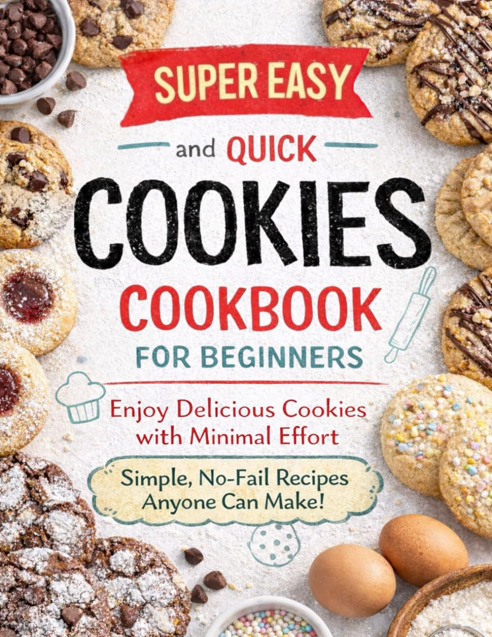 Super Easy and Quick Cookies Cookbook for Beginners: Enjoy Delicious Cookies with Minimal Effort - Simple, No-Fail Recipes Anyone Can Make!