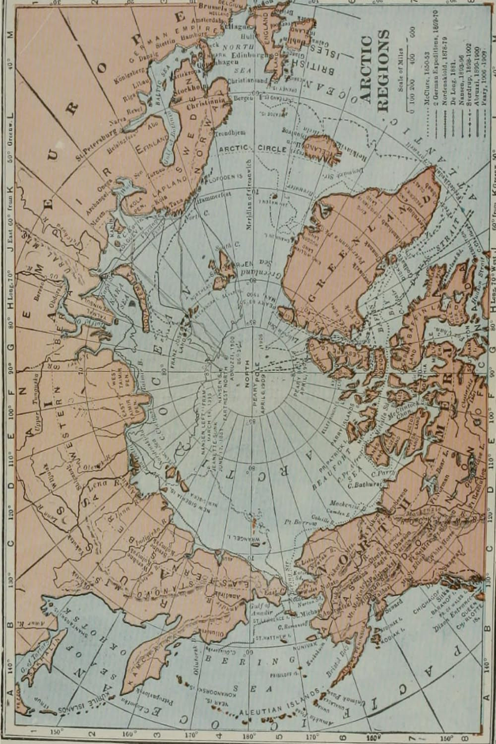 Arctic Region Map Journal: Vintage 1921 Map of Arctic Region Notebook (6"x9" Blank Lined Journal, 200 pages)