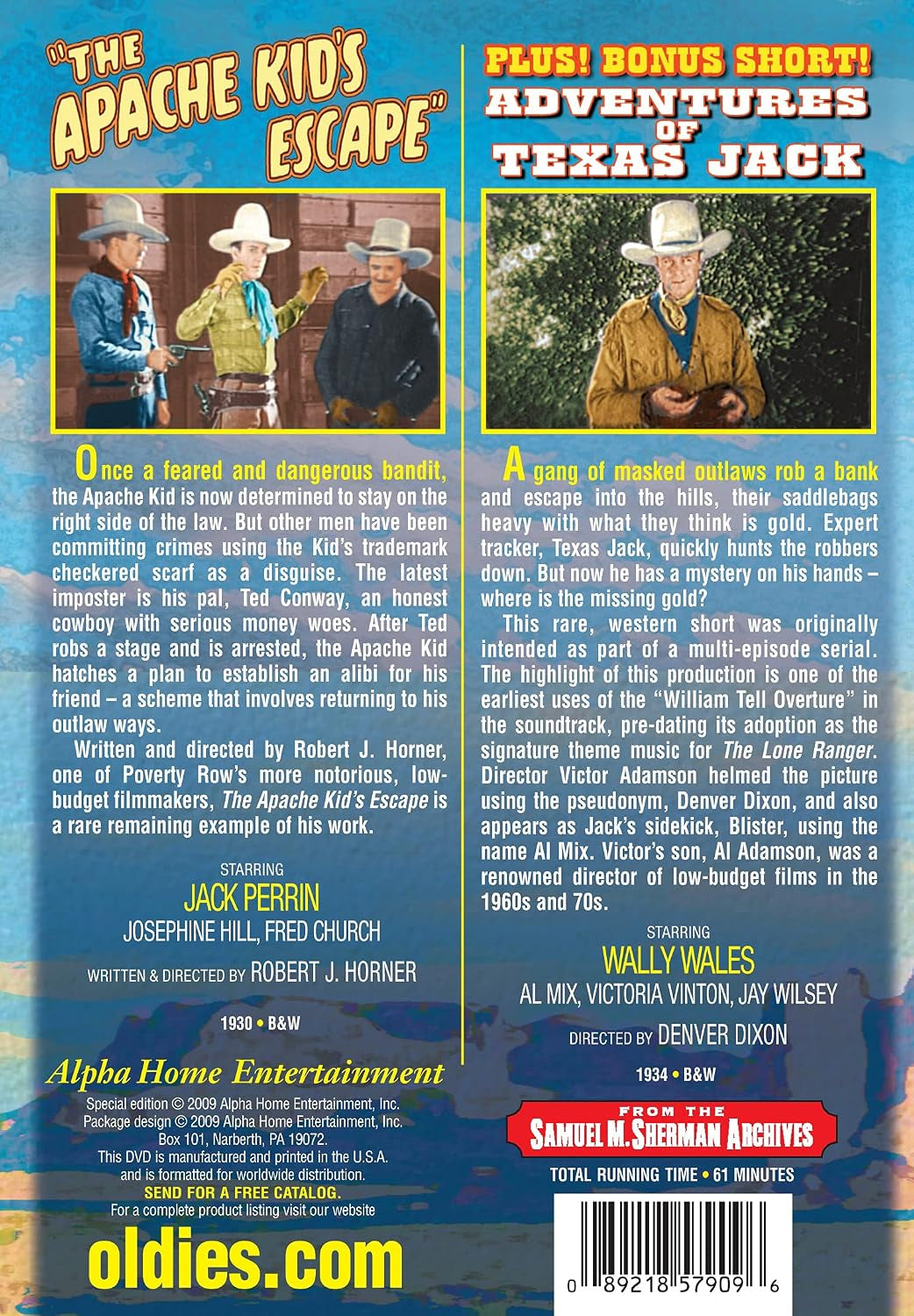 Apache Kid's Escape (1930) / Adventures of Texas Jack (1934)