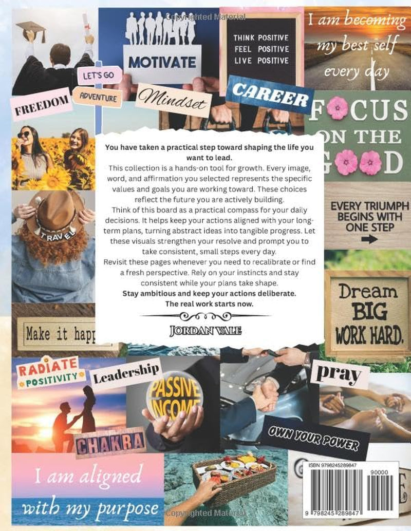 Vision Board Clip Art Book: 700+ Inspiring Images, Quotes, Words & Affirmations to Manifest Goals, Abundance, and Your Dream Life (for Women & Men)