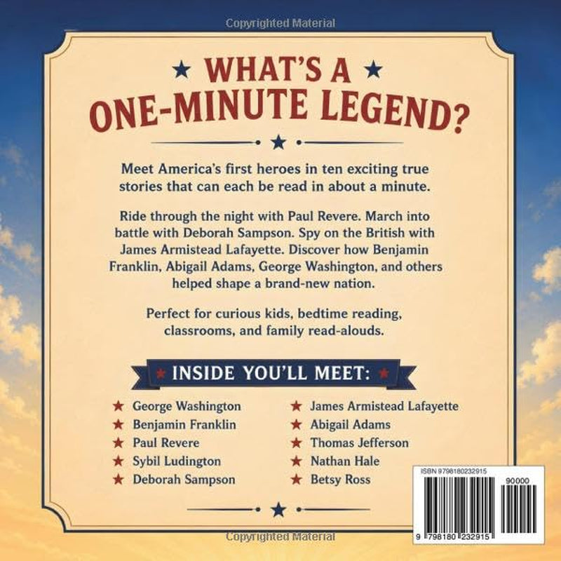 One-Minute Legends: America's First Heroes