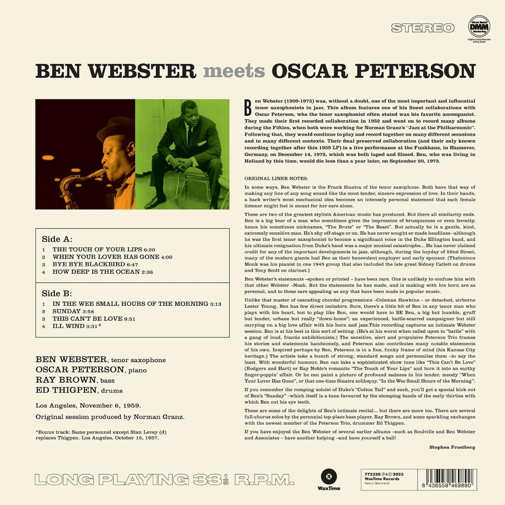 Ben Webster Meets Oscar Peterson - Limited Track