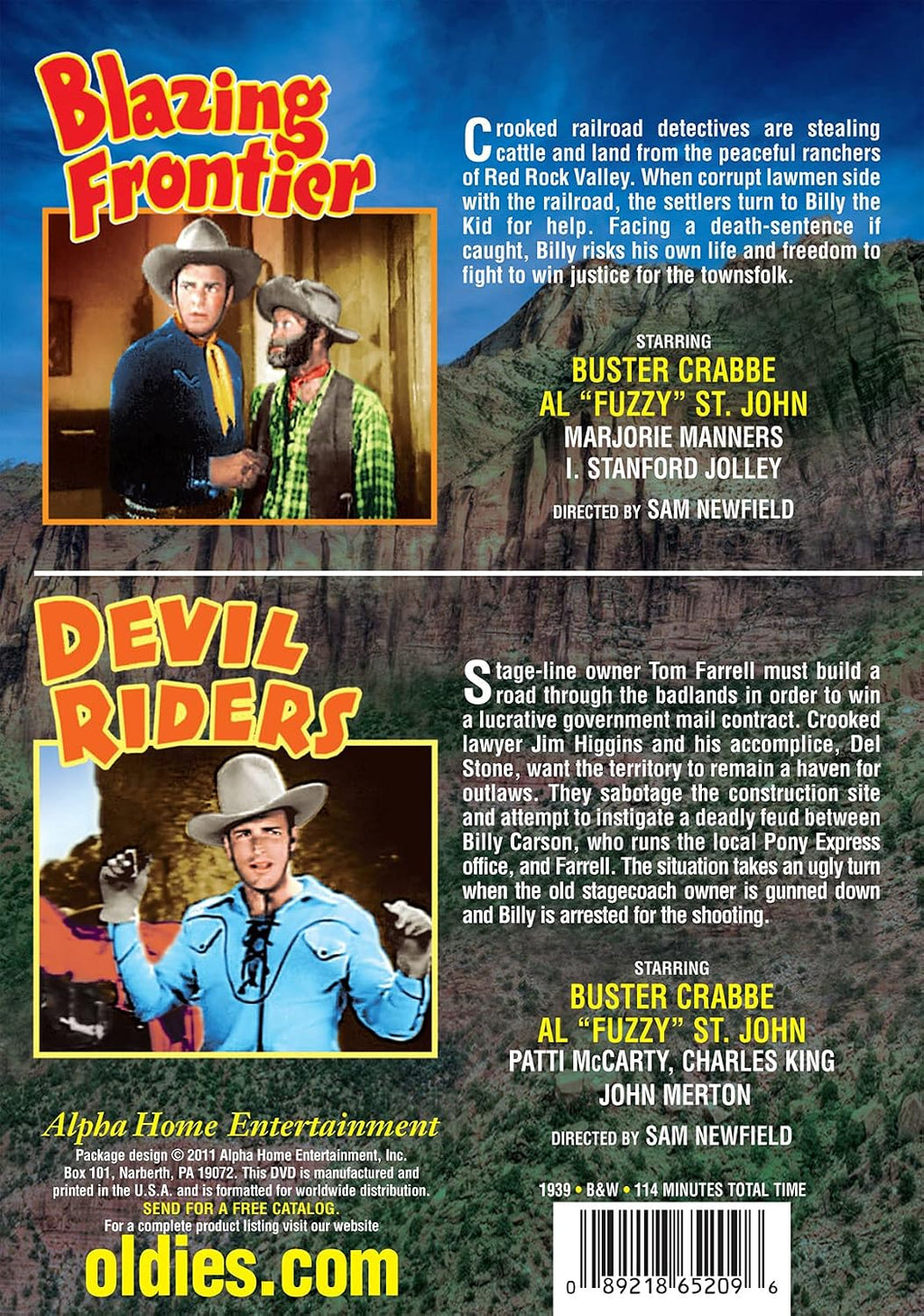 Buster Crabbe Double Feature: Blazing Frontier / Devil Riders