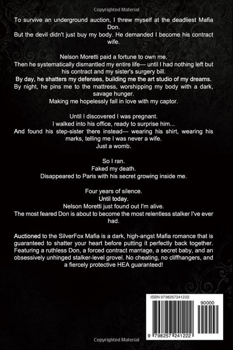 Auctioned to the SilverFox Mafia: A Silver Fox Age Gap Contract Marriage Groveling Mafia Dark Romance (Forbidden Mafia Kings)