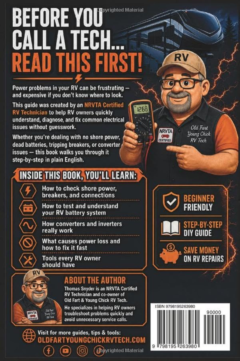 RV Electrical Troubleshooting: The Complete DIY Guide for RV Owners: Understand, Diagnose & Fix Your RV Electrical System — Written by an NRVTA Certified RV Technician