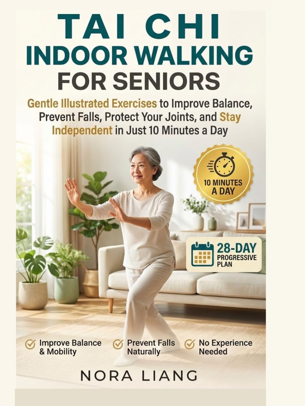 Tai Chi Indoor Walking for Seniors: Gentle Illustrated Exercises to Improve Balance, Prevent Falls, Protect Your Joints, and Stay Independent in Just 10 Minutes a Day