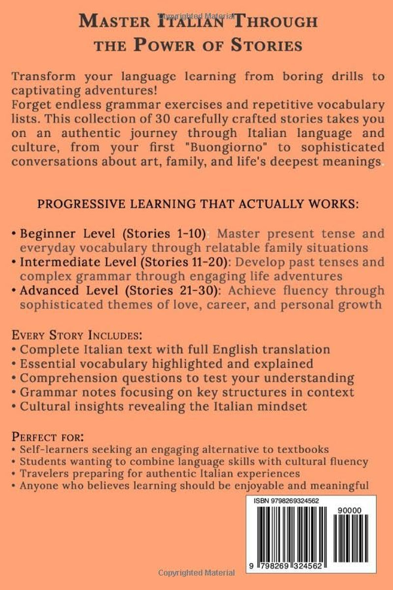 Italian Short Stories: Learn Italian with 30 Short Tales for Beginners and Intermediate Learners