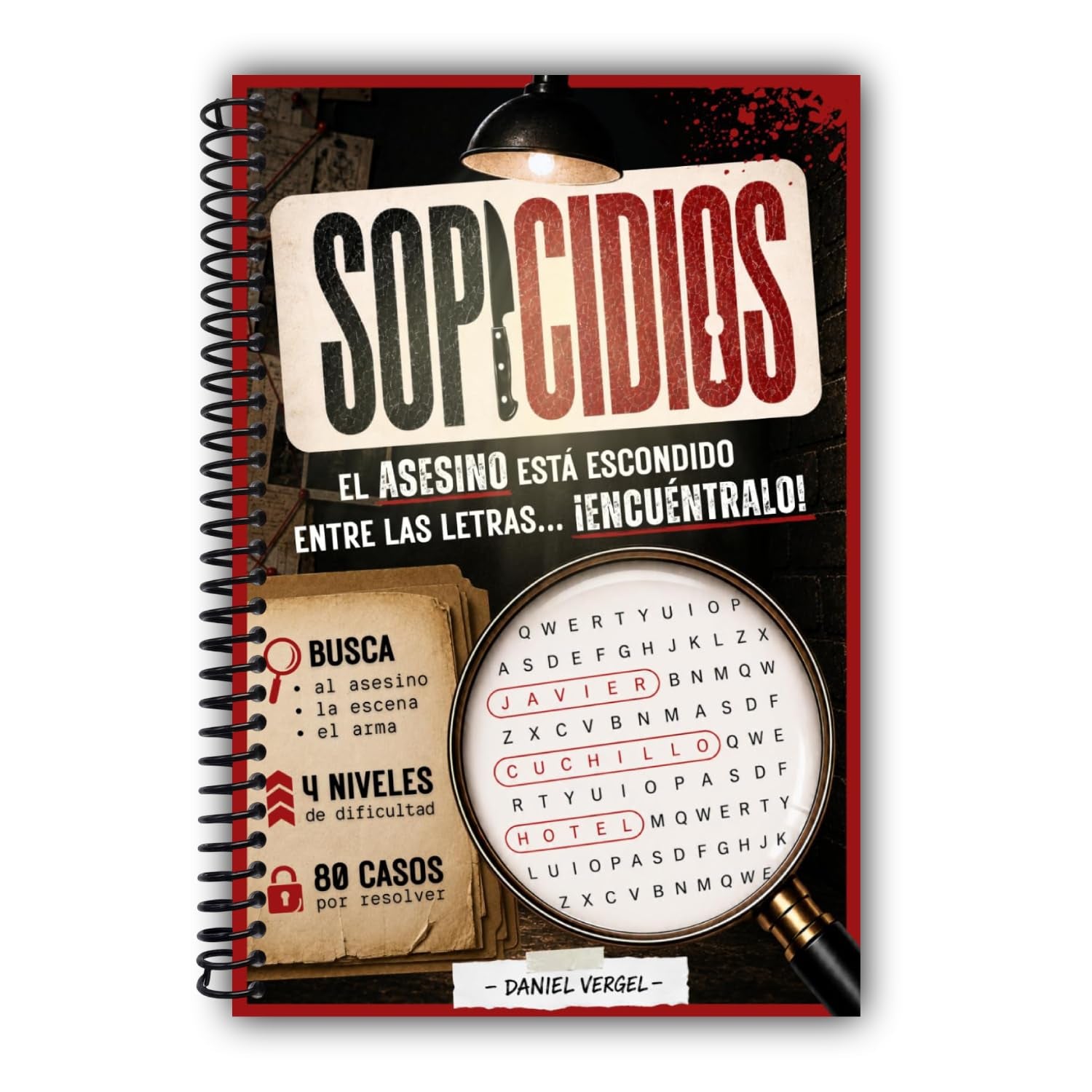 SOPICIDIOS: El asesino está entre las letras y tú eres el único detective capaz de encontrarlo - 80 sopas de letras de crímenes para resolver - ... y true crime para adultos. (Spanish Edition)