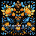 Scandinavian Folk Art Coloring Book