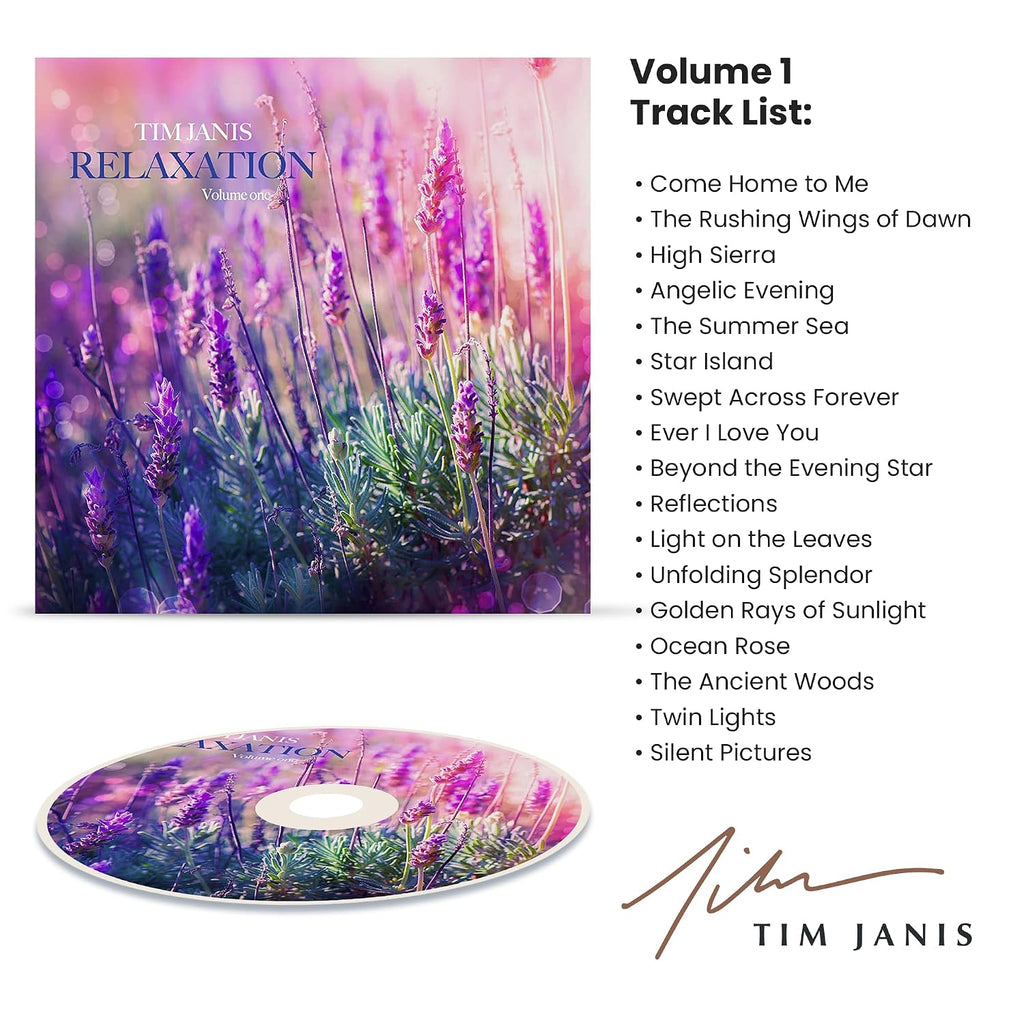Tim Janis Relaxation Volume One - Peaceful Instrumental Music Nature Sounds Calming Music for Deep Sleep Relaxation, Meditation Stress Relief, Yoga, Mindfulness, and Gentle Exercise