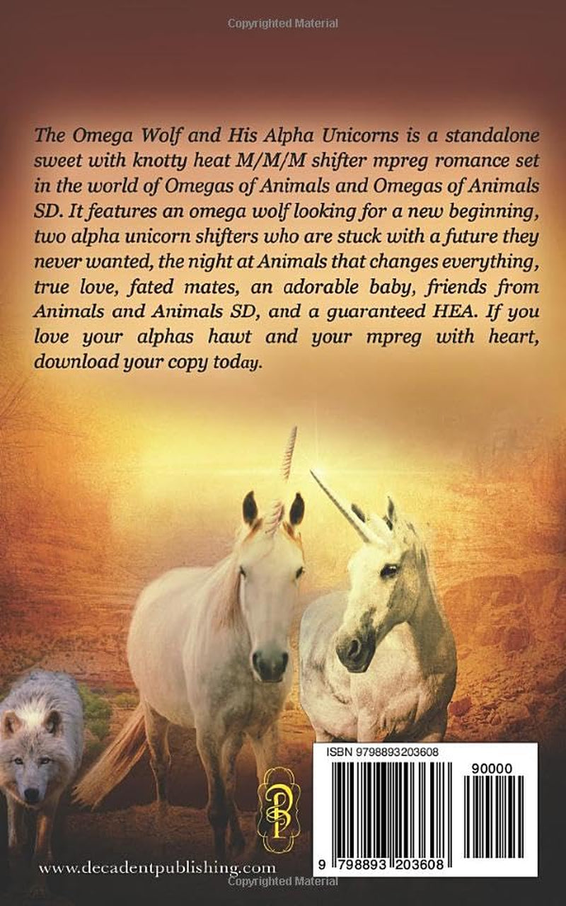 The Omega Wolf and His Alpha Unicorns: M/M Shifter Mpreg Romance (Omegas of Animals: SD)