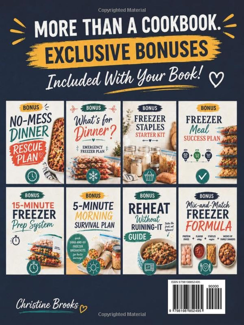 The Freezer Meals Cookbook: Cook Once and Eat for a Month with Easy Dump-and-Go Recipes for Stress-Free Family Dinners | Save Money. Save Time. Eat Healthy
