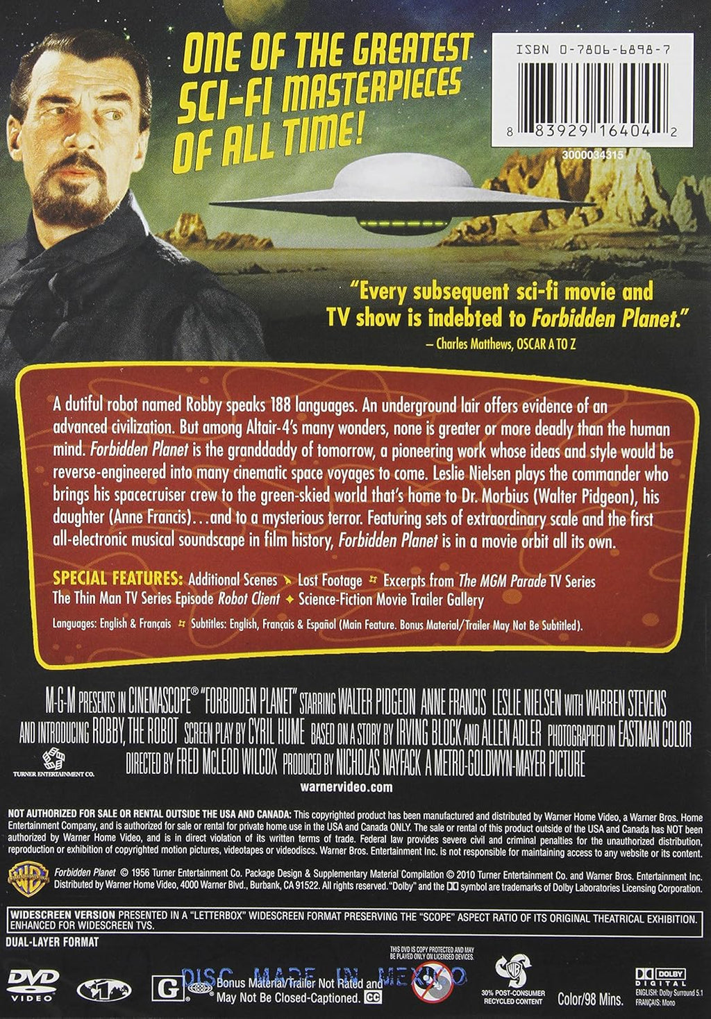 Forbidden Planet (DVD) (Rpkg)