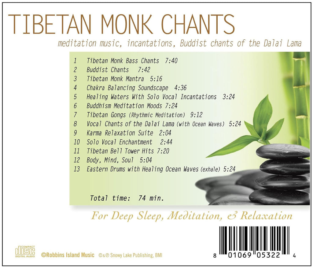 Tibetan Monk Chants: Meditation Music, Incantations, Buddist Chants of the Dalai Lama Deep Sleep, Yoga, Quiet Time Prayer, and Relaxation