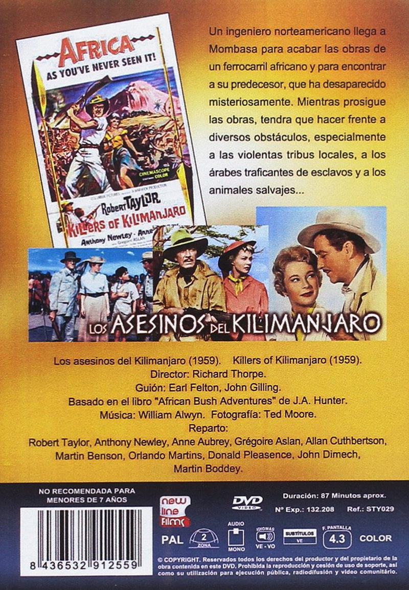 Killers of Kilimanjaro [ NON-USA FORMAT, PAL, Reg.0 Import - Spain ]