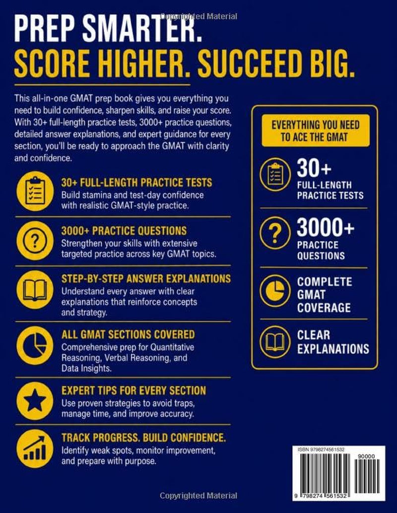 GMAT Test Prep: The Complete and Up-to-Date Prep Book with Full-Length Practice Tests and Easy-to-Follow Explanations to Ace the GMAT Exam