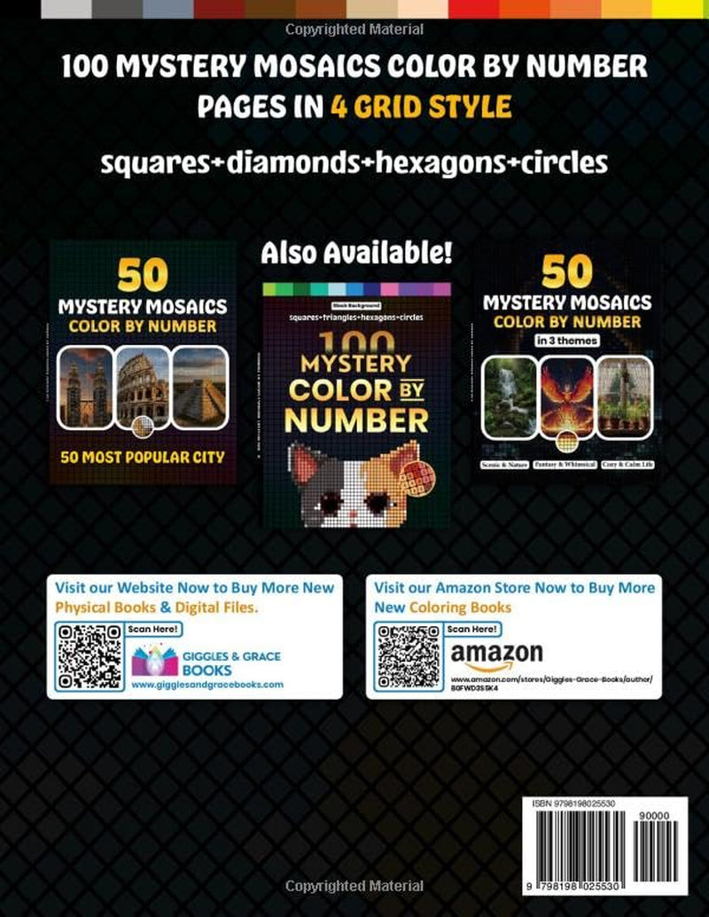 100 Spring & Summer Vibes Mystery Mosaics Color by Number for Adults: Relaxing Color by Number Mosaic Coloring Book with Squares, Diamonds, Hexagons & ... Adults (G&G Mystery Mosaic Pixel Art Series)
