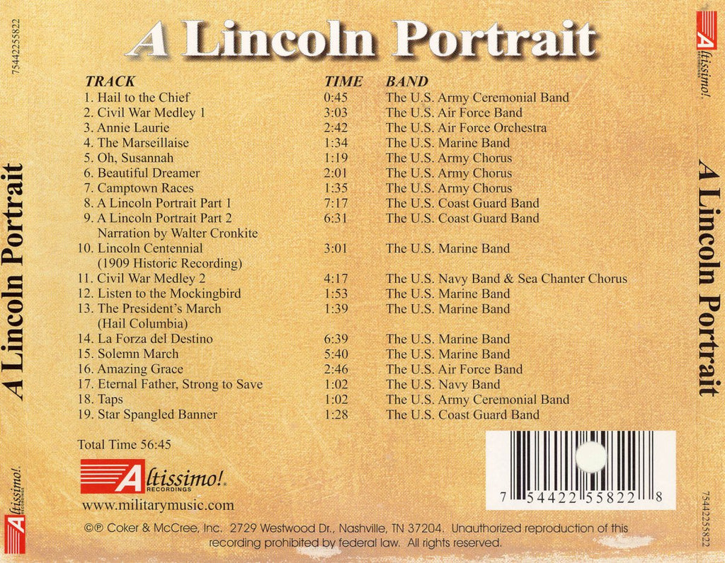 A Lincoln Portrait: The Music of Abraham Lincoln