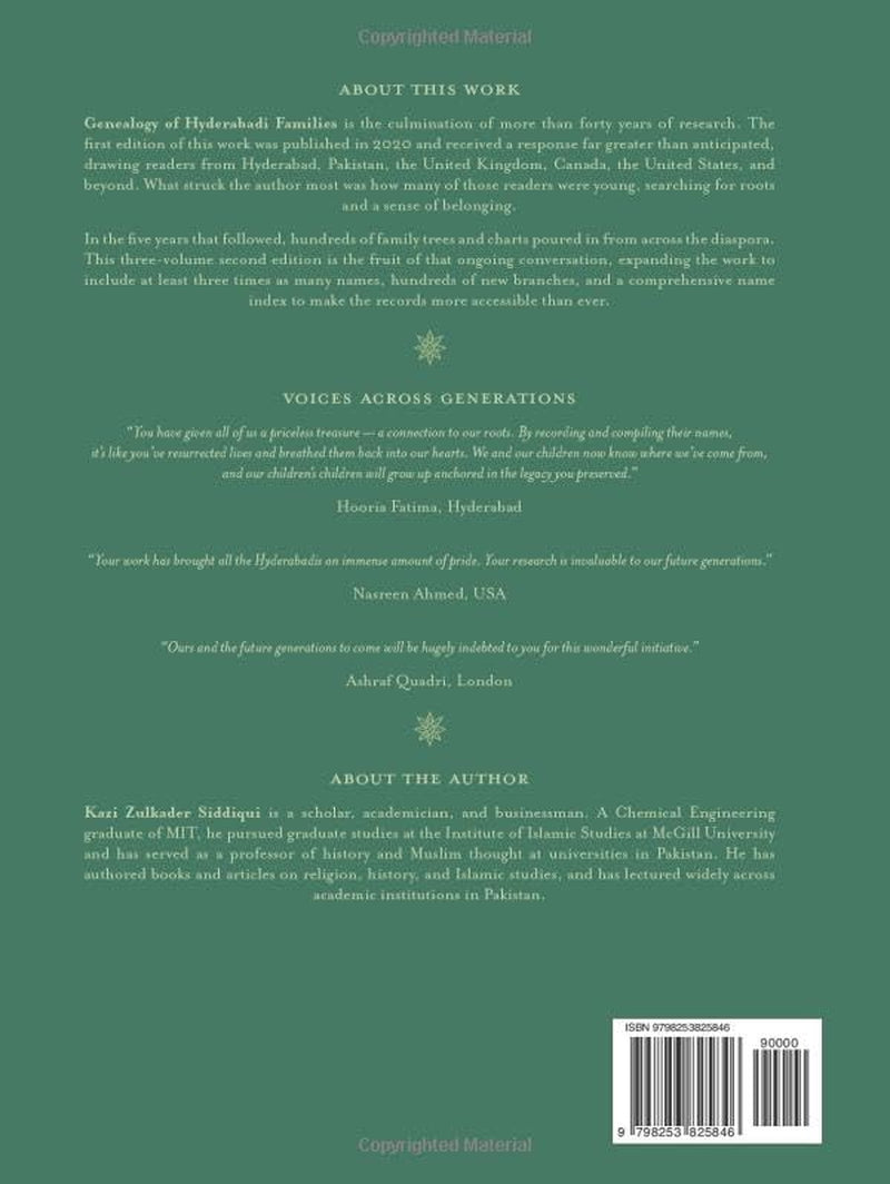 Genealogy of Hyderabadi Families, 2nd Edition, Vol.1: The Early Generations, Syeds & Siddiquis