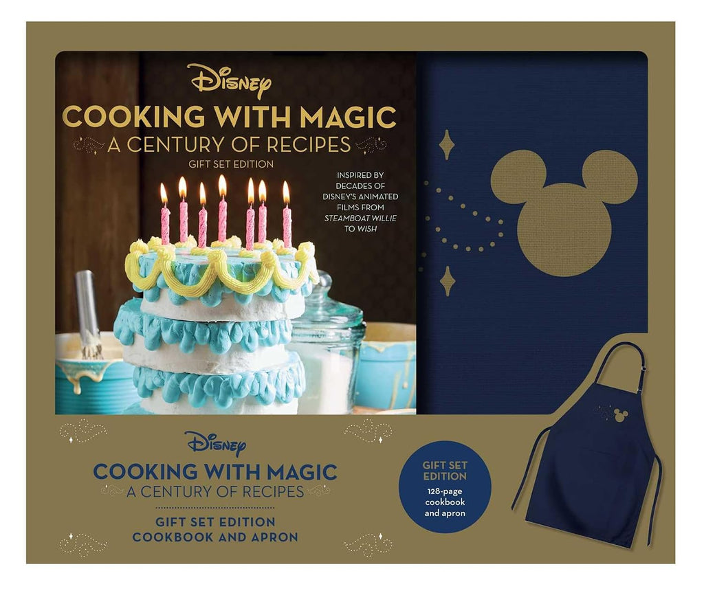Disney: Cooking With Magic: A Century of Recipes Gift Set: Inspired by Decades of Disney's Animated Films from Steamboat Willie to Wish | Plus Exclusive Apron