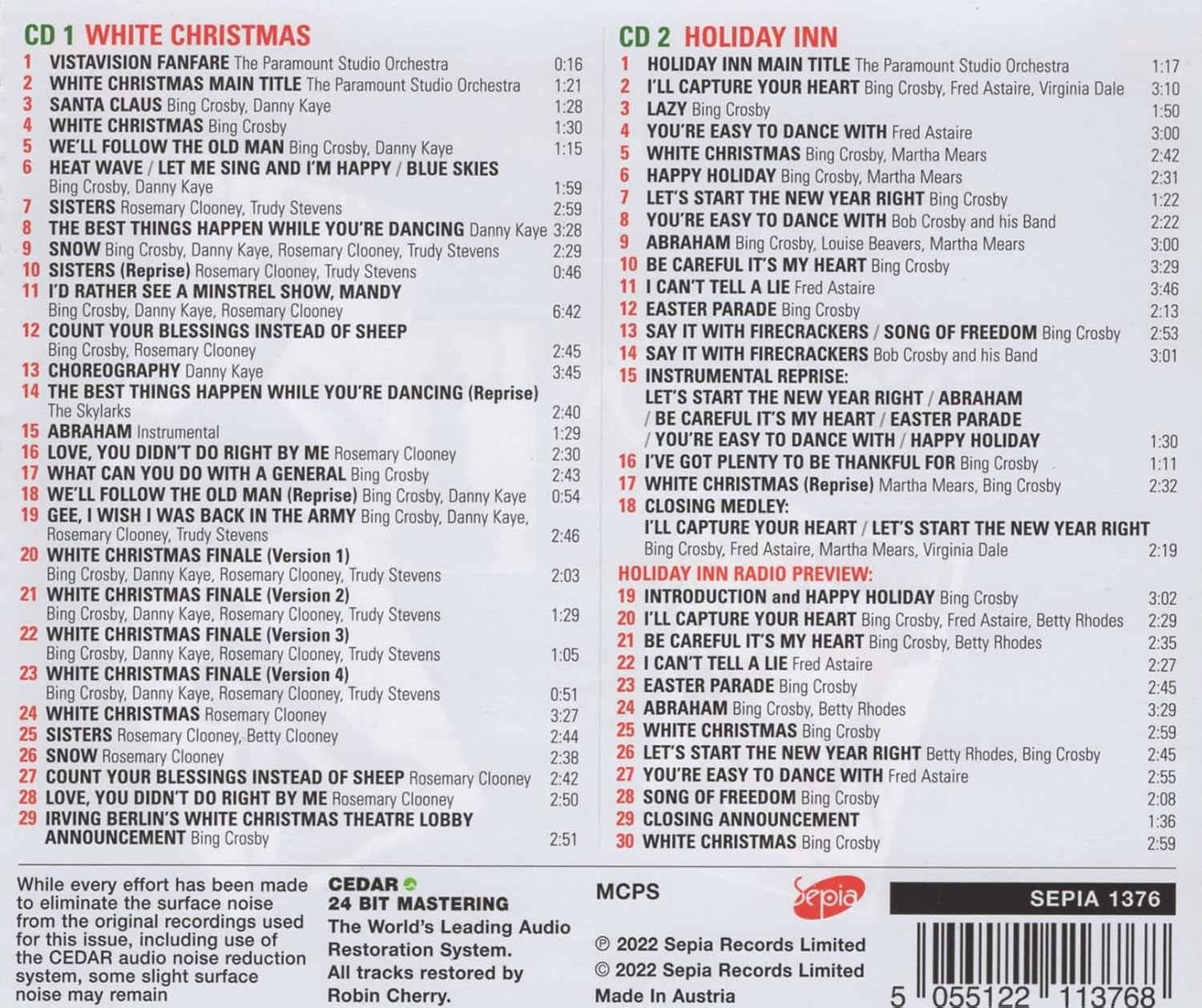 White Christmas & Holiday Inn