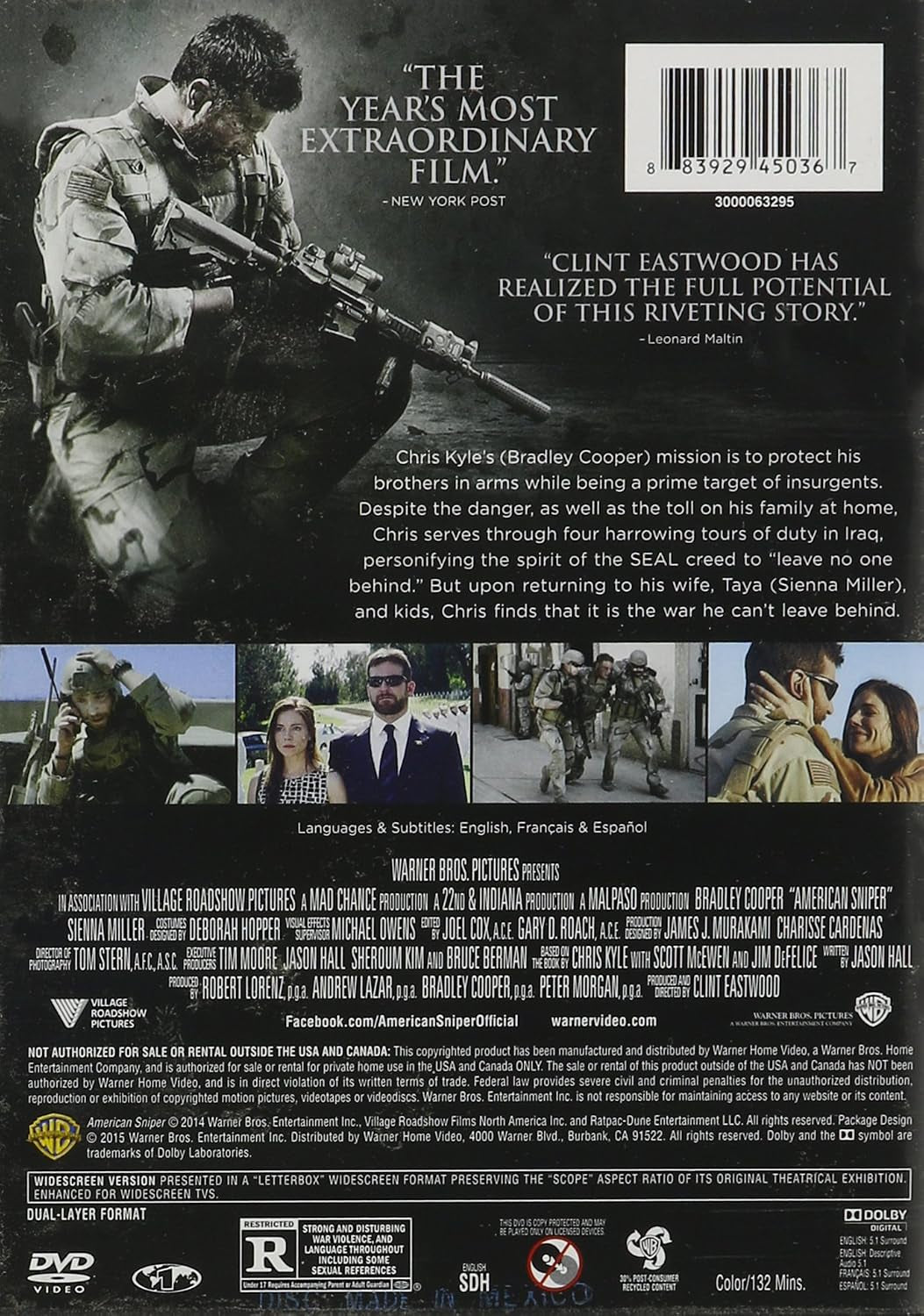 American Sniper DVD (Jan 01, 2015)