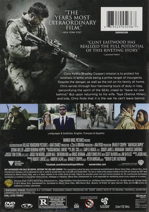 American Sniper DVD (Jan 01, 2015)