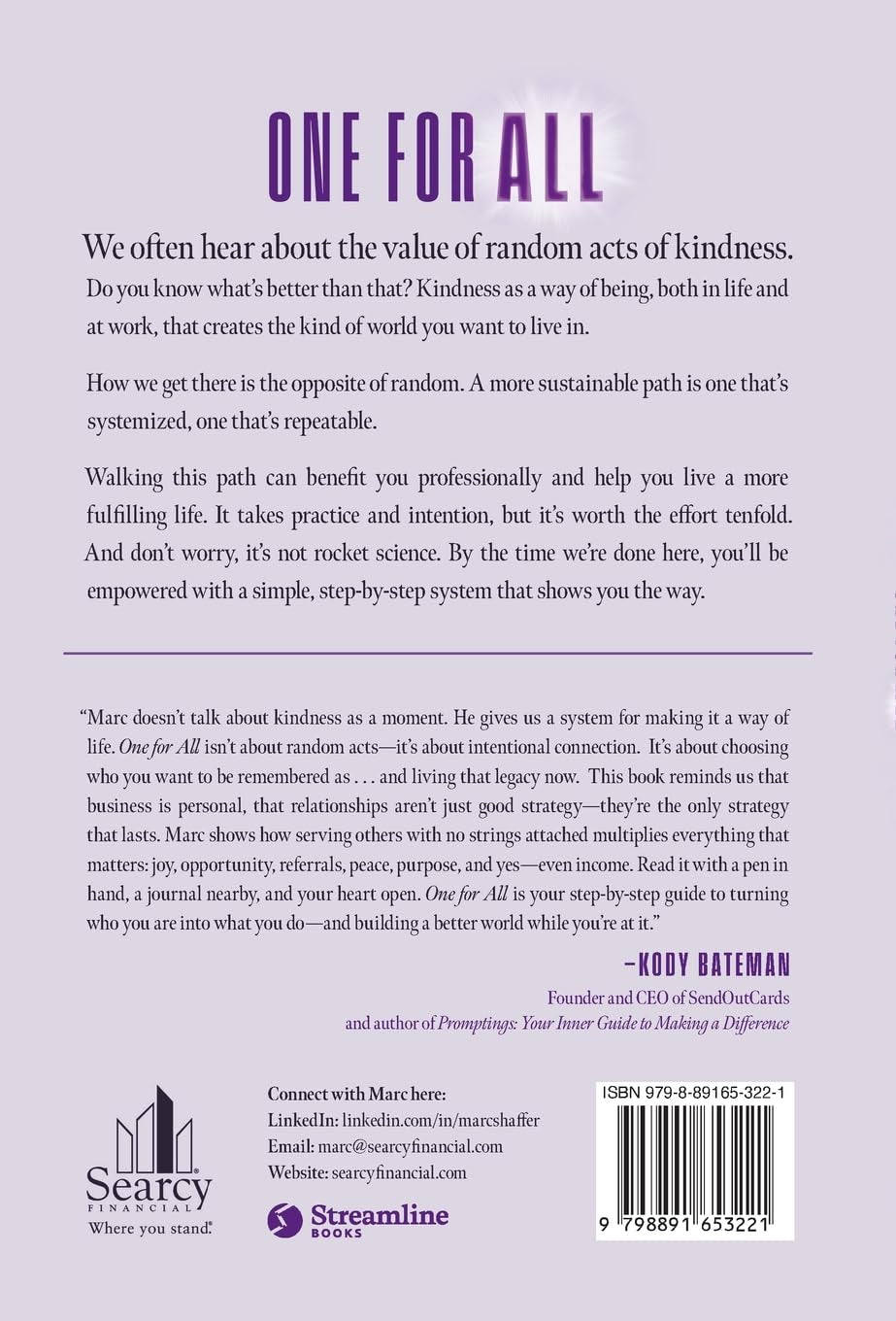 One for All: How to Systemize Kindness, Grow Your Network, and Support Others Like It's Your Job