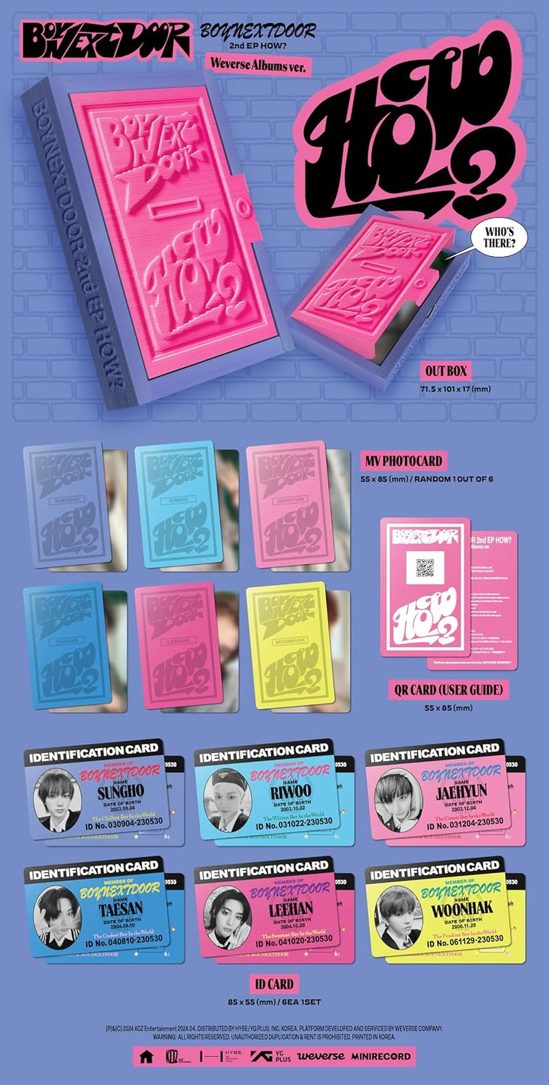 How? - Weverse Albums QR Card Version - incl. MV Photocard + 6pc ID Card Set