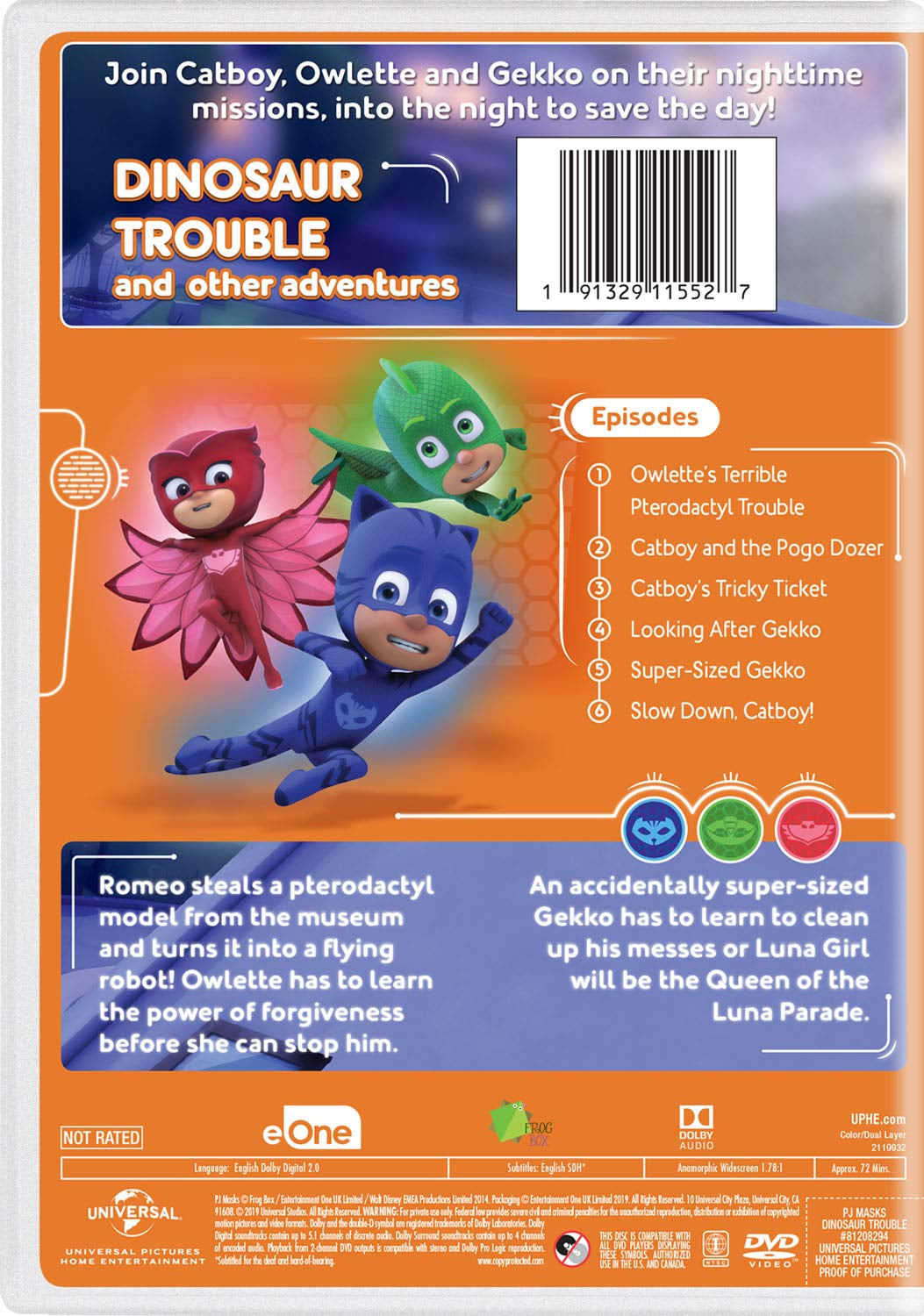 PJ Masks: Dinosaur Trouble [DVD]