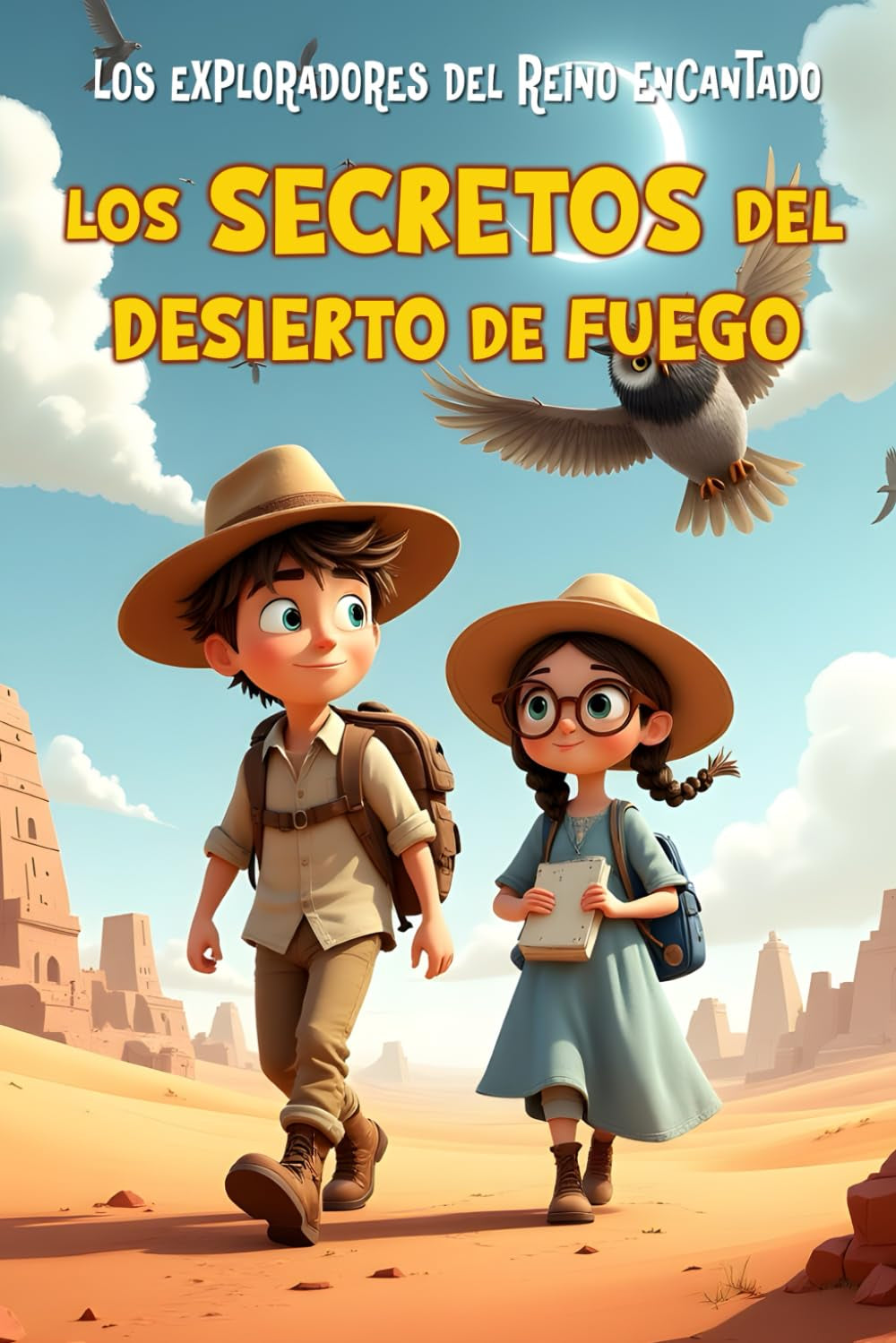 Los Exploradores del Reino Encantado - El Secreto del Desierto de Fuego: Libro infantil de aventuras mágicas y misterio para niños y niñas de 4 a 10 años (Spanish Edition)