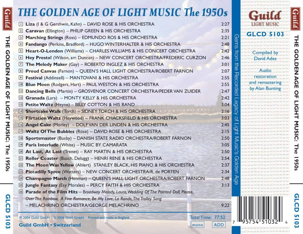 Golden Age of Light Music the 1950s / Various