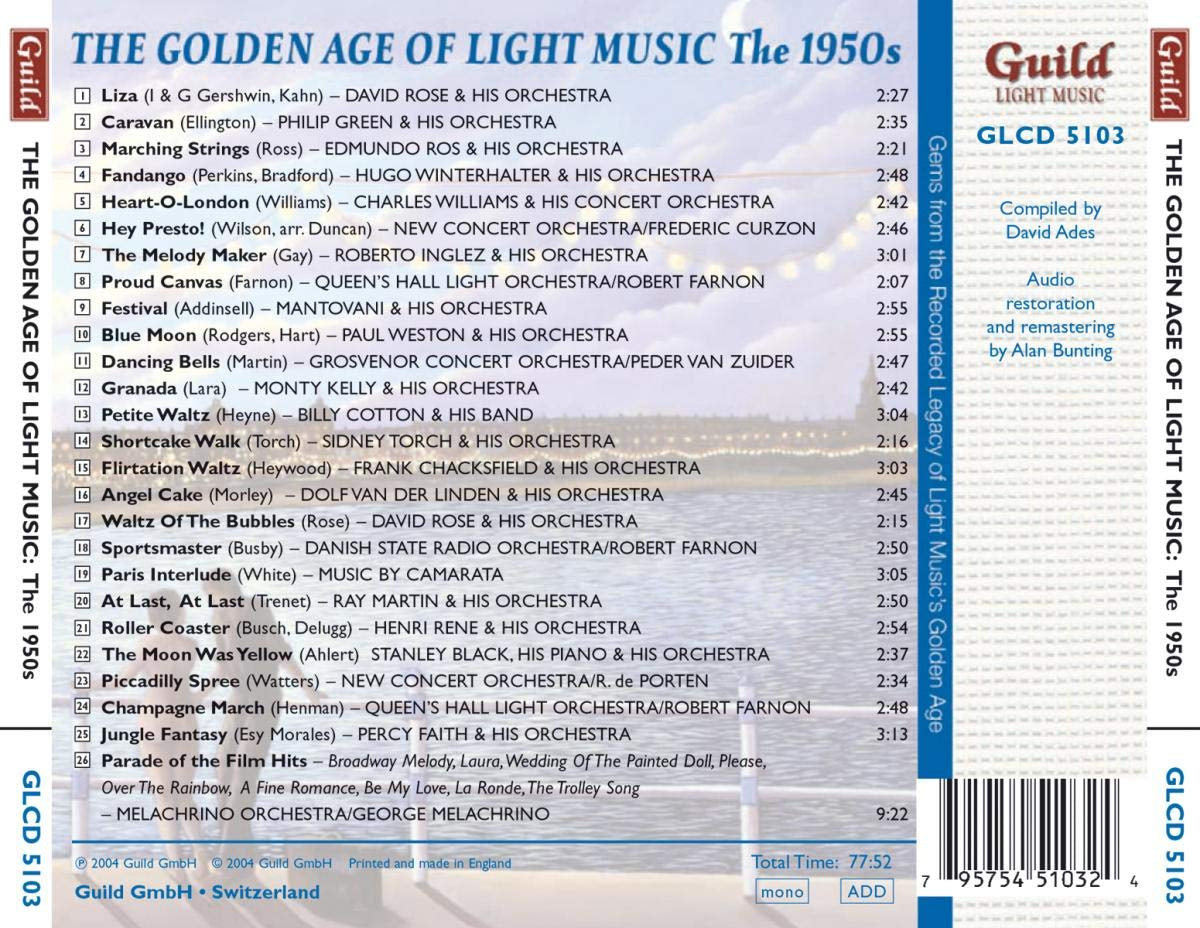 Golden Age of Light Music the 1950s / Various
