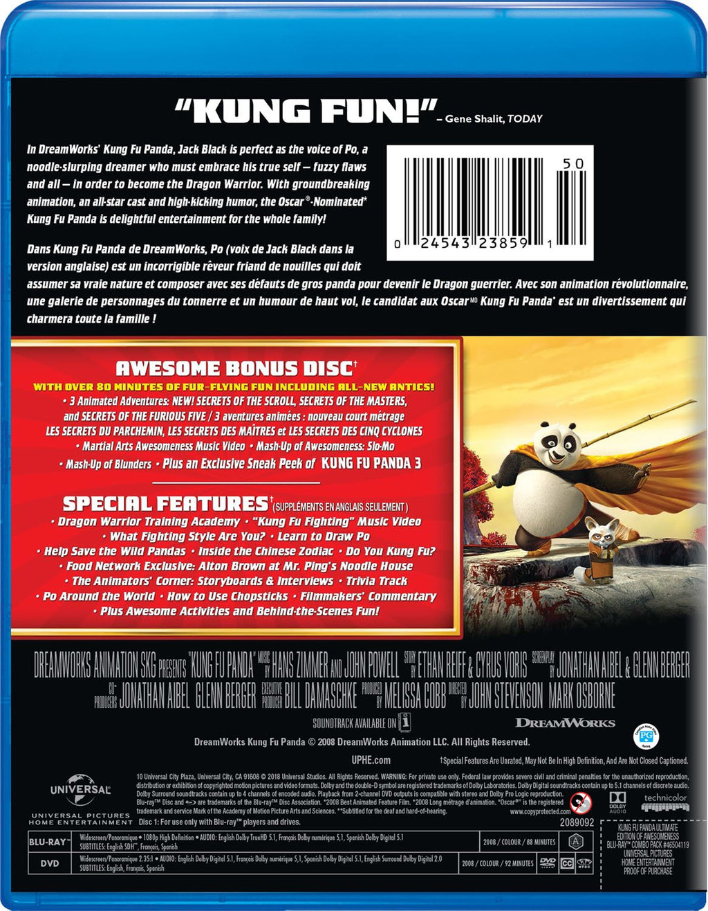 Kung Fu Panda (Ultimate Edition Of Awesomeness) (Blu-ray + DVD)