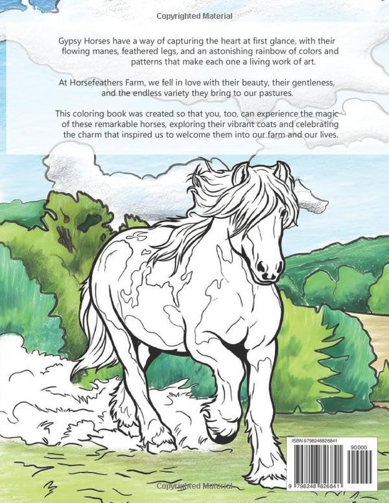 The Gypsy Horse Coloring Book - 2nd Edition: Horsefeathers Farm presents
