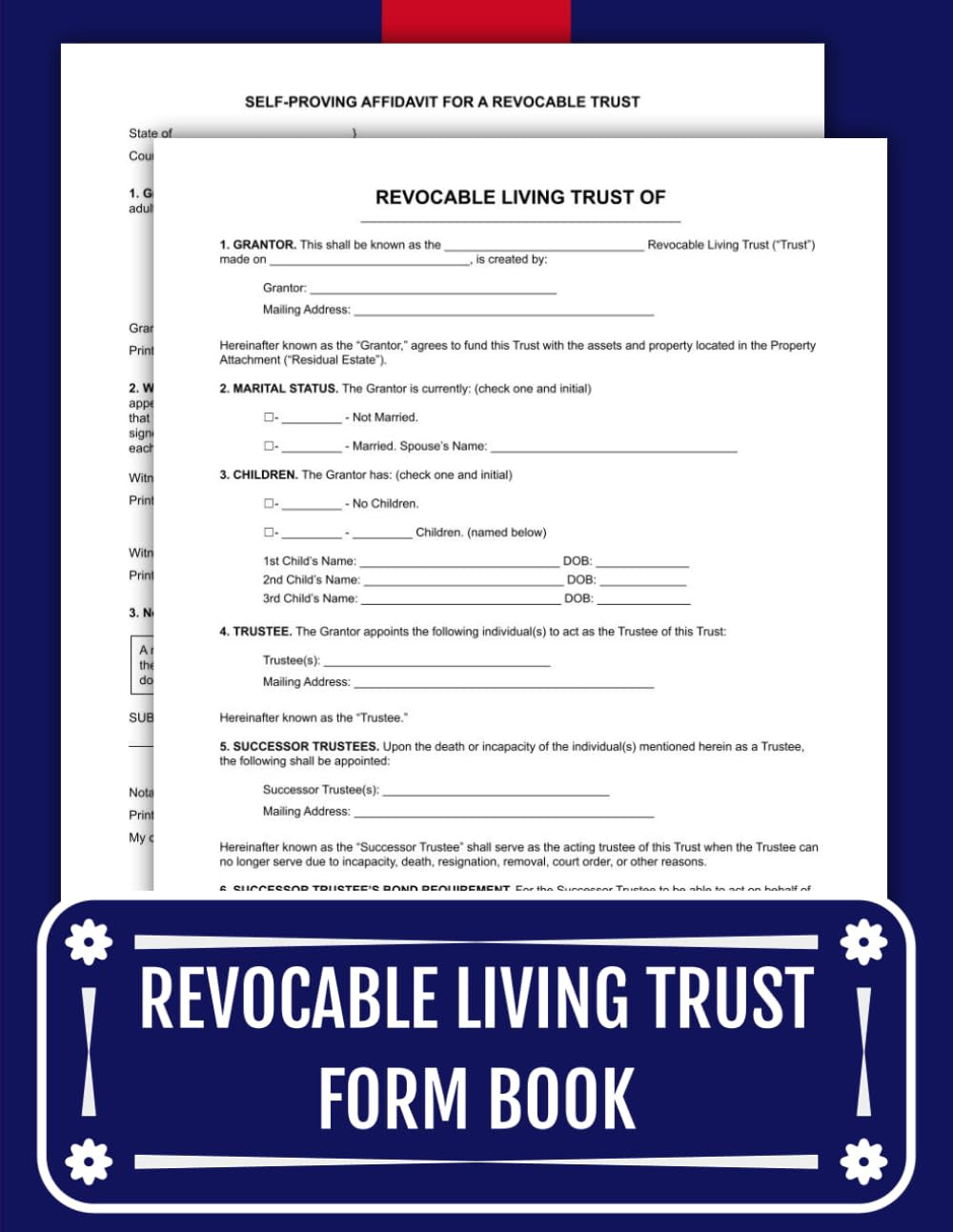 Revocable Living Trust Form Book: A Step-by-Step Guide to Securing Your Legacy and Protecting Your Assets | 8.5 x 11 inches.