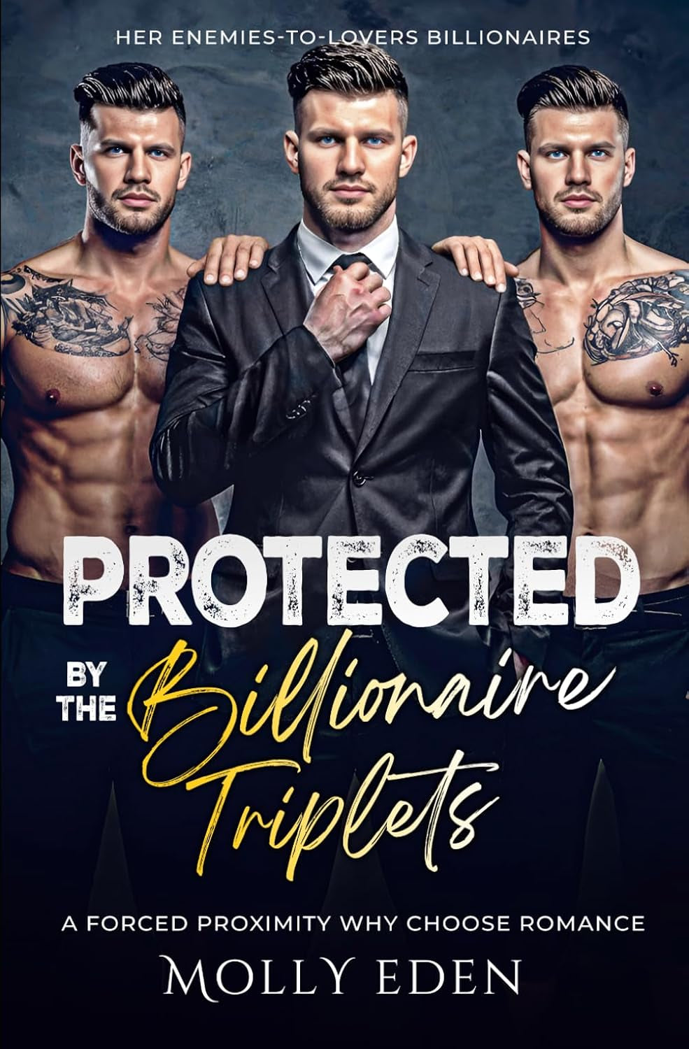 Protected by the Billionaire Triplets: A Forced Proximity Why Choose Romance (Her Enemies-to-Lovers Billionaires)