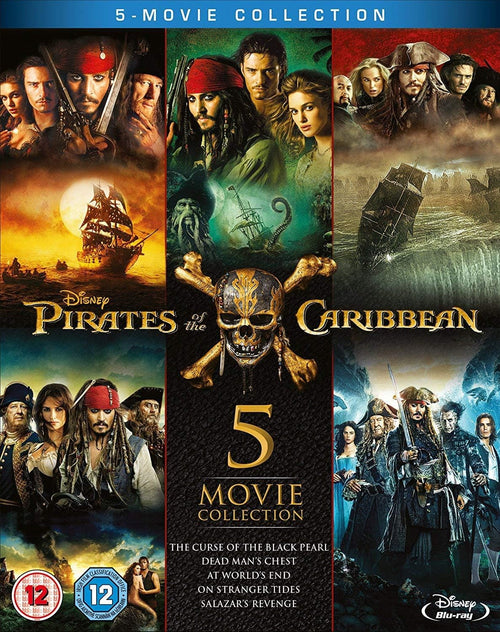 Pirates of the Caribbean 5-Movie Collection, Blu-ray Region Free, Complete Film Series Box Set