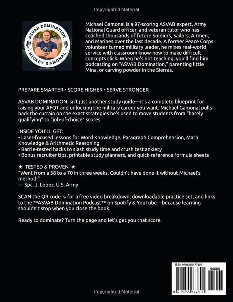 ASVAB DOMINATION: Prepare Smarter, Score Higher, and Secure Your Future (ASVAB Mastery Series)