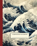 Composition Notebook College Ruled: Vintage Retro Ocean Waves Seascape | Art Aesthetic Journal for College, School & Work