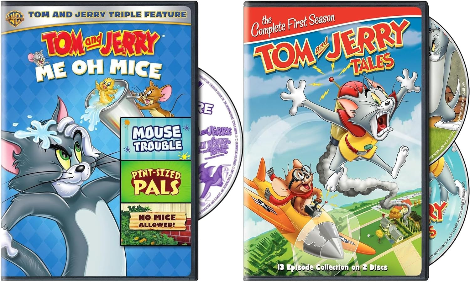 Tom & Jerry 4-Film Collection: Mouse Trouble / Pint-Sized Pals / No Mice Allowed! / Tom and Jerry Tales: Season 1 [DVD, 4-Pack] Region 1, Over 7-Hrs