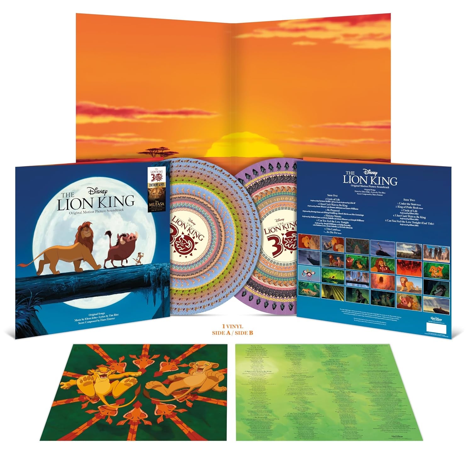 Lion King: 30th Anniversary Original Soundtrack Limited Zoetrope Picture