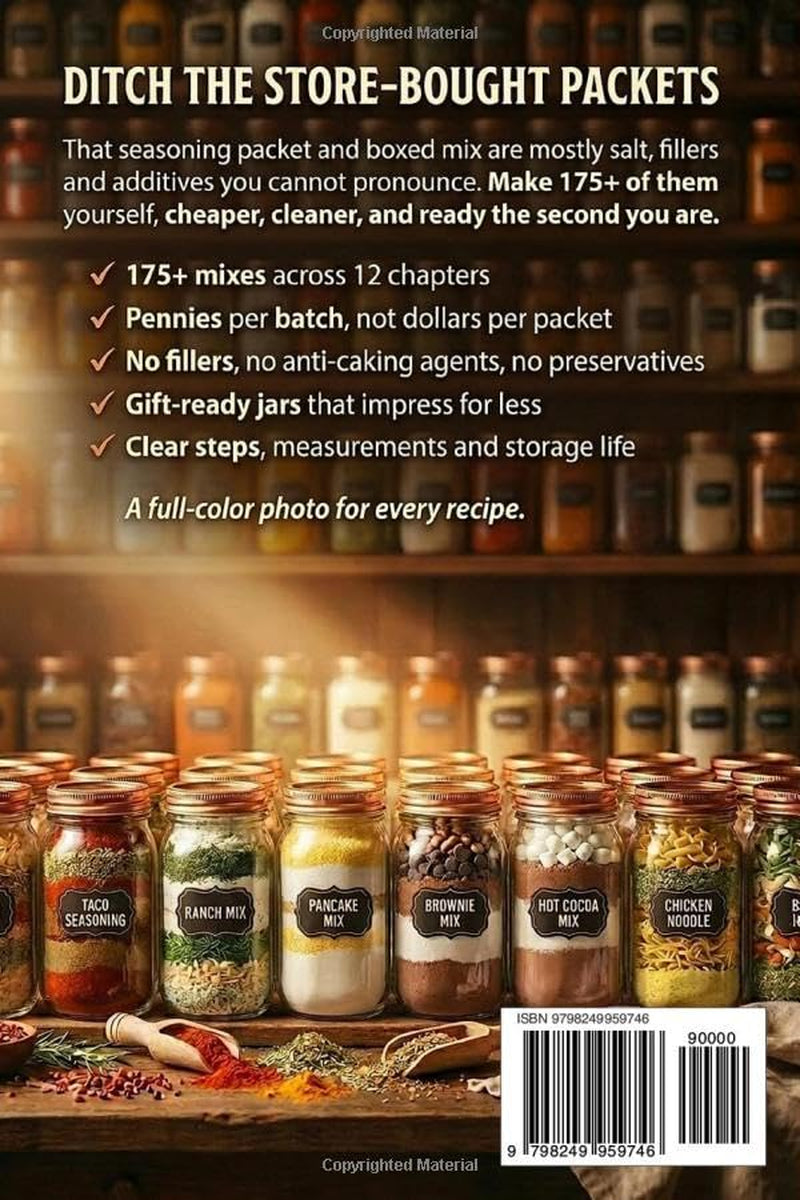 The Complete Dry Mix Pantry Cookbook: 175+ Easy, Budget-Friendly Homemade Mixes for Quick Meals, Clean Ingredients & a Perfectly Stocked Pantry (The Homemade Pantry Series)