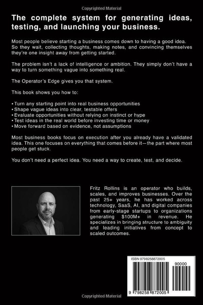 The Operator's Edge: Turn Anything Into a Business Opportunity