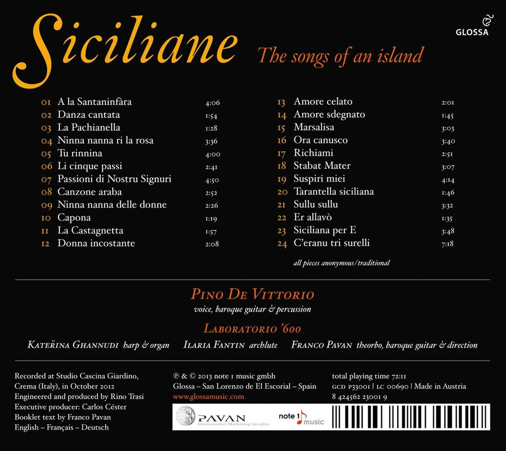 Siciliane - the Songs of An Island