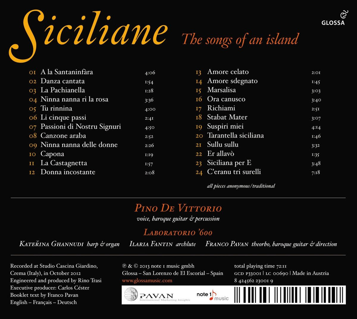 Siciliane - the Songs of An Island